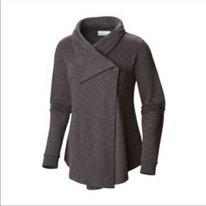Columbia Gray Cozy Sweatshirt Wrap EUC